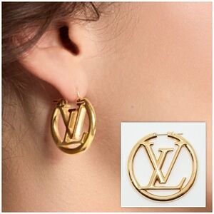 Source Unknown Stainless Steel Gold Hoop Earrings